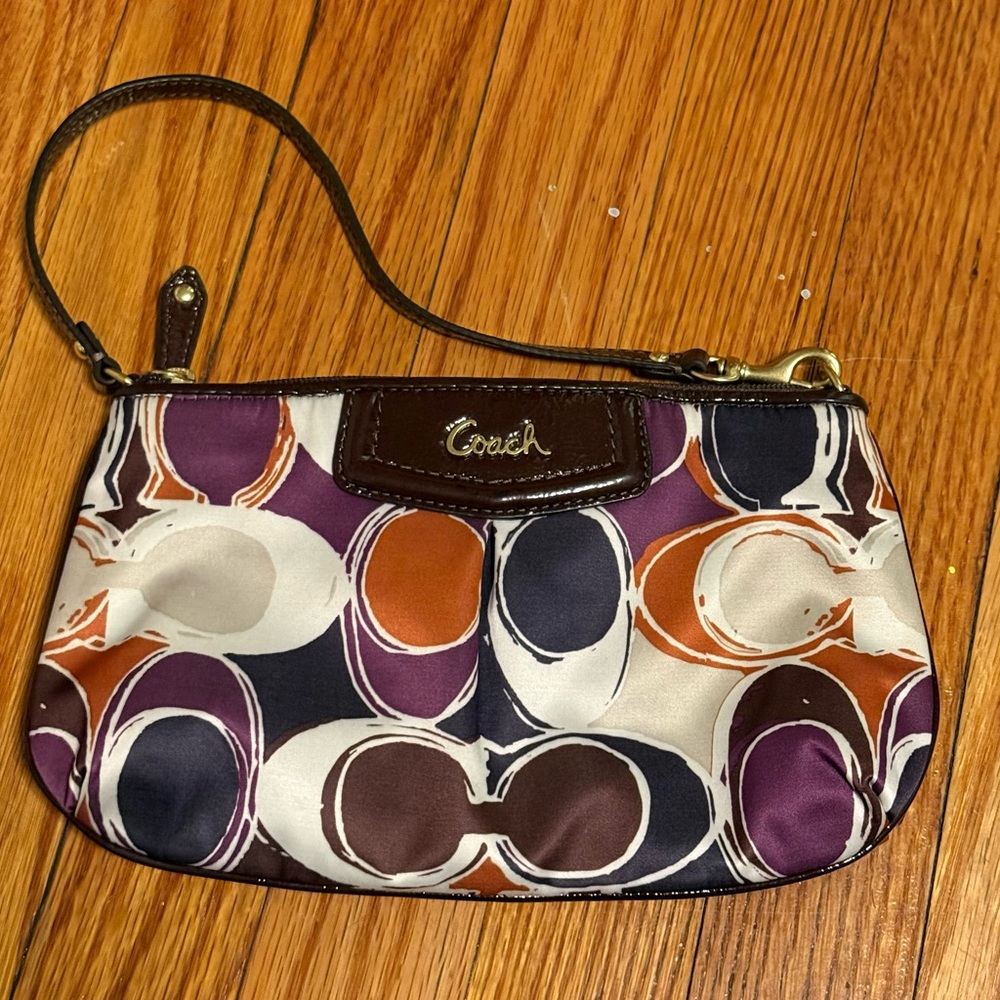 Vintage Coach Satin Wristlet